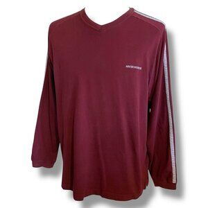 Vintage 90s Abercrombie & Fitch Mens Shirt XL Burgundy V-neck Jordan Catalano